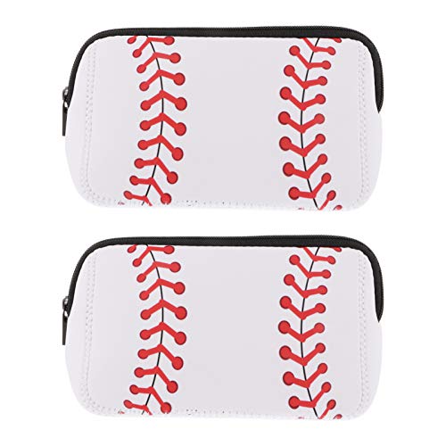 Angoily 2St Kosmetik Tasche für Taucher Baseball-Kosmetiktasche Reise-Kosmetiktaschen für Frauen reisetaschen Make-up-Taschen Make-up-Tasche mit Baseball-Print Reise-Kulturbeutel-Organizer von Angoily