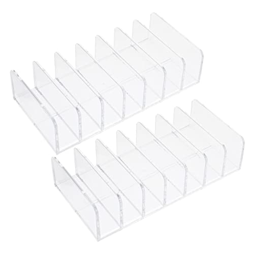 Angoily 2St Kosmetik halterung Lidschattenregal Gestell für gepresstes Pulver Kosmetik-Organizer Multi-Grid-Rack Multifunktion Kosmetikregal Kissenpuder Aufbewahrungskiste p.s Weiß von Angoily