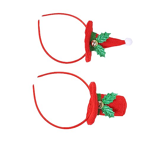 Angoily 2St Nikolausmütze Stirnband Hut-Stirnband christmas haarreif christmas headband Kappen Haargummi Partyzubehör Stirnband in Hutform Erwachsener Kleidung Geschenk von Angoily