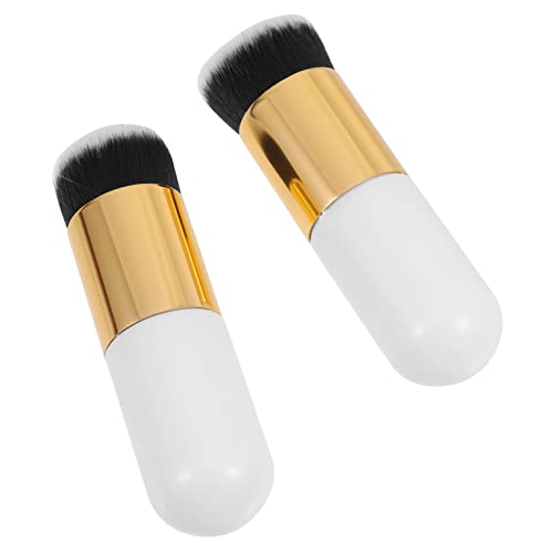 Angoily Flauschiges Make-up-rouge-pinsel-grundierungspinsel-set 2-teilig für Frauen für Flüssiges Make-up von Angoily