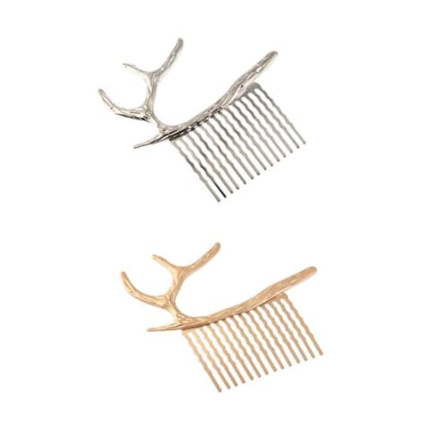 Angoily 2St Rentierhaarnadeln Rehbraunes Horn Haarnadel haar zubehör haarschmuck Kämme Tiara weihnachtsdekor kamm lustiger Weihnachtskamm Hochzeit schmücken Diashow Damen von Angoily