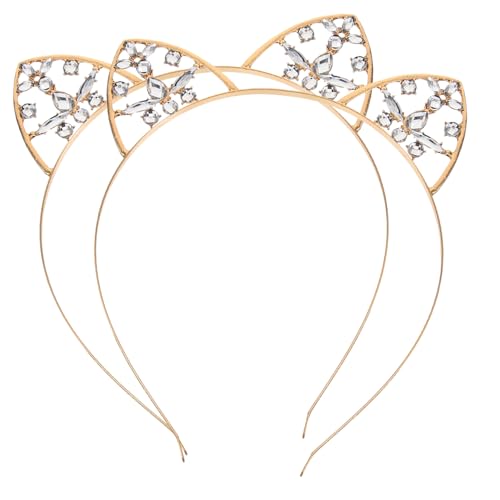 Angoily 2St Strass-Stirnbänder für Hochzeiten Partybevorzugungen Dekorationen kinder haarschmuck hair accessories for girls Haargummi Stirnband Haarreifen Mädchen Kätzchen von Angoily