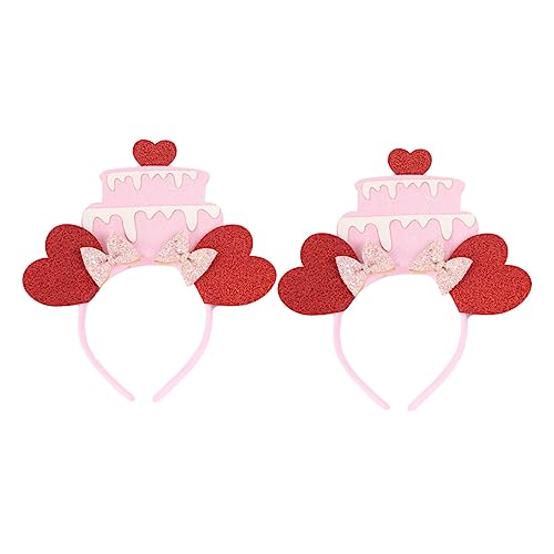 Angoily 2St Stirnband kinder haarschmuck party mitgebsel kinder stutzenhalter kopfschmuck geburtstagsfeier Haarschmuck für Kinder kopfhoerer bilden Requisiten Kleidung schmücken Stoff Rosa von Angoily