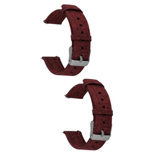 Angoily 2St ersatzband ansehen Herrenuhren modisches Uhrenarmband Uhrenarmbänder für Herren Uhrengehäuse für Herren damenuhren Canvas-Armband Erdfarben Anschauen Combo-Platte Gurt Mann rot von Angoily