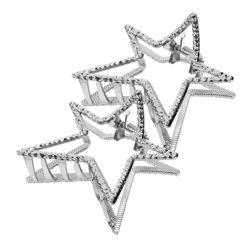 Angoily Klein 2St haarschmuck Haarspangen clips für Mädchen -Haarklammern Tiara Haarnadel Star-Clips Kurzhaar-Accessoires für Frauen Weihnachten Kopfbedeckung Kiefer Hinterkopf Metall von Angoily