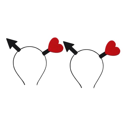 Angoily 2St valentinstag stirnband hair accessories for girls hochzeitshaar schmuck valentinstag geschenke valentinsgeschenke lustig Kopfbedeckung schmücken Haarschmuck Damen Vlies von Angoily