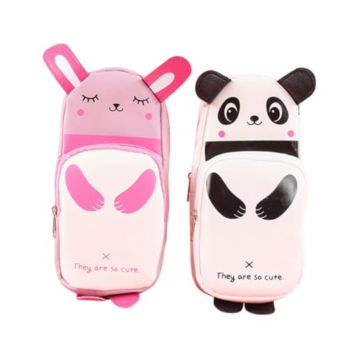 Angoily 2Stücke Entzückende Bleistiftkoffer Für Kaninchen Und Panda Stiftetui Und Stiftstifttaschen Für Schule Und Freizeit von Angoily