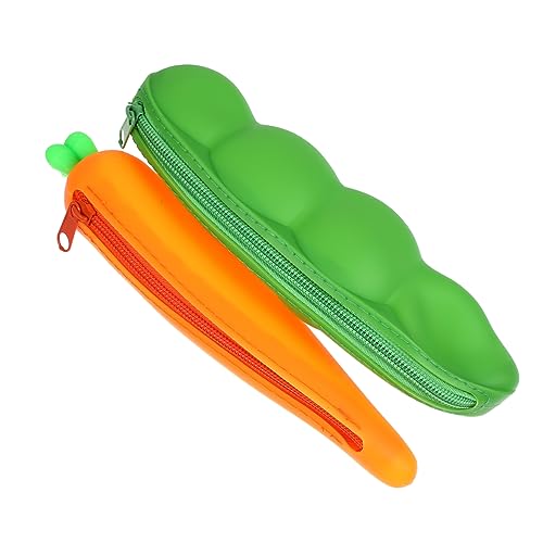 Angoily 2Stücke Kreative Silikon Stiftetaschen Große Kapazität Robust und Wiederverwendbar für Schule und Uni Bunten für Erwachsene von Angoily