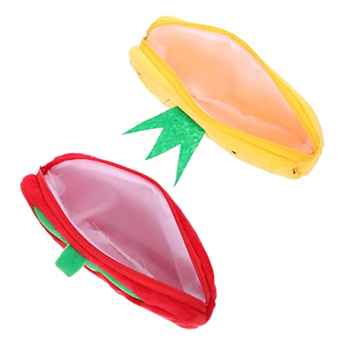 Angoily 2Stücke Mäppchen Für Niedliche Tierdesigns Ananas Vielseitige Stiftbeutel Zur Aufbewahrung Von Schreibwaren Leicht Und Langlebig von Angoily