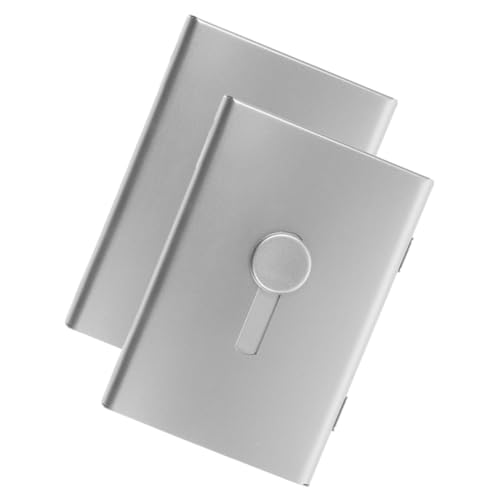 Angoily 2stücke Visitenkartenhalter Aus Metall Herausziehbare Kartenhülle Tragbares Kartenetui Kompakter Organizer Für Visitenkarten Bürobedarf Reisezubehör von Angoily