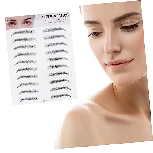 Angoily 2St 3D-Aufkleber für Augenbrauen Nachahmung Augenbraue Augenbrauentattoo für Make-up brow tool augenbrauen extension Anzug schablonen Augenbrauen-Werkzeug bilden von Angoily