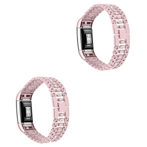 Angoily 2st Ersatzband Ansehen Diamantuhren Für Herren Armband Aus Edelstahl Ersatz-uhrenarmbänder Diamant Für Männer Bänder Für Männer Riemen Für Männer Rosa Fräulein Lünette Strasssteine von Angoily