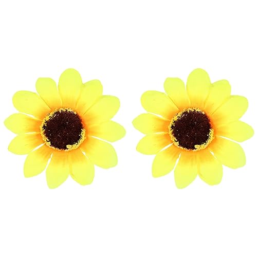 Angoily 2st Haarnadel Kinder Haarspange Haarspangen Für Kleinkinder Blumenbrosche Aus Stoff Performance-haar-accessoires Kopfbedeckungen Für Damen Haarnadeln Stoffblumen Sonnenblume von Angoily