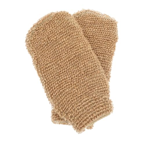 Angoily 2St Jute-Bade handschuhe Reinigungshandschuhe Badehandschuh exfoliating glove exfoliate gloves Handtücher Handtuch badetücher Luffa-Badeutensilien Körper Werkzeug von Angoily