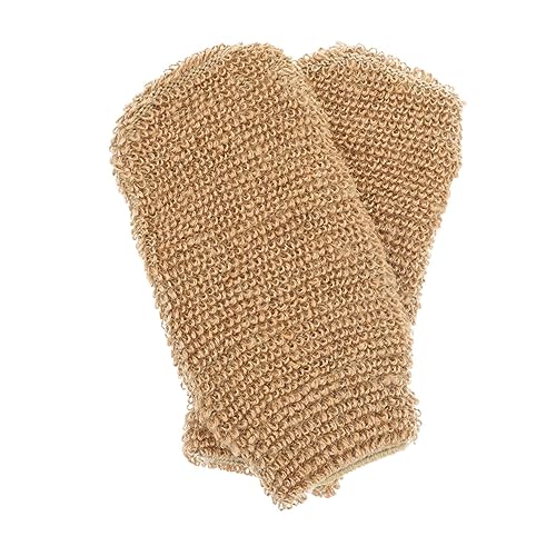 Angoily 2st Jute-bade Handschuhe Badetuch Handtuch Badehandschuhe Aus Jute Wäsche Waschen Schrubben Duschbad-handschuhe Handschuhe Zum Peeling-badehandschuhe Massage Ah Hui Haushalt von Angoily