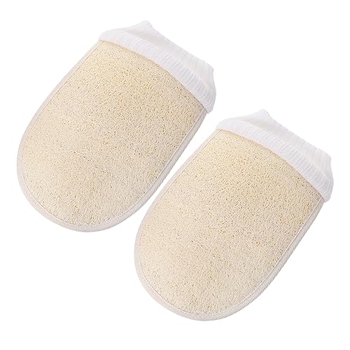 Angoily 2st Luffa-handschuhe Badehandschuh Schrubber Bade-peeling-handschuhe Gesichtszubehör Peelingschwamm Körperdusche Peeling-luffa-pads Körperpeeling Spa-handschuh Frei Reiben Badetuch von Angoily