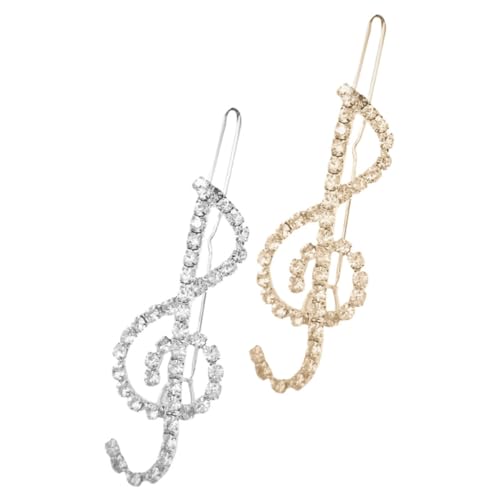 Angoily 2stücke Musiknote Haarspangen Mit Strasssteinen Damen Haaraccessoires Haarschmuck Für Styling Und Hochzeit von Angoily