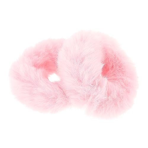 Angoily 2st Plüsch Stirnband Pferdeschwanzhalter Fur Hair Scrunchies Elastic Ponytail Holder Ponytail Accessories Furry Scrunchies Damen Krawatte Haarseil Mädchen Elastische Kordel Sport von Angoily