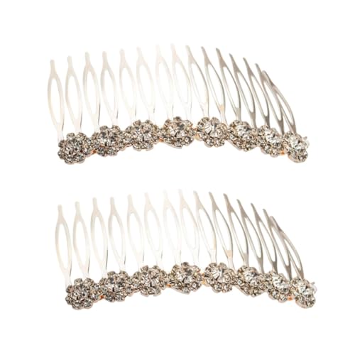 2St dekorative Haarkämme für Frauen Zähne Haarspange Kamm Abschlussball Haarkamm Brauthaarzusätze haarschmuck Tiara Hochzeit Haarkamm Kopfschmuck für die Braut Kopfbedeckung von Angoily