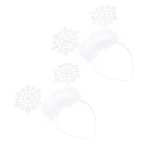Angoily 2St Schneeflocken-Stirnband kinder haarschmuck kinder weihnachtskostüm Haarschmuck aus Federn Kleideraccessoires Haarband Tiara Schneeflocken-Haarreifen Halloween von Angoily