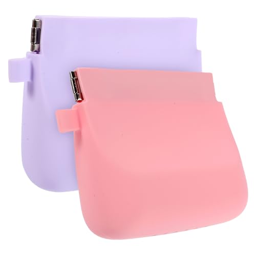 Angoily 2stücke Magische Kosmetiktasche Mit Taschenfunktion Selbstschließende Kosmetiktasche Für Damen Für Unterwegs Reise Make-up Tasche Aus Silikon Kleine Aufbewahrungstasche Für von Angoily