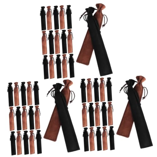 Angoily 3 Sätze Federmäppchen Geschenkbeutel Einzeln Braun Party Mit Kordelzug Füllfederhalter Aus Leinen Baumwolle Stiftetasche Stifthüllen Tasche Für Stifte Kleines 20 Stück * 3 von Angoily