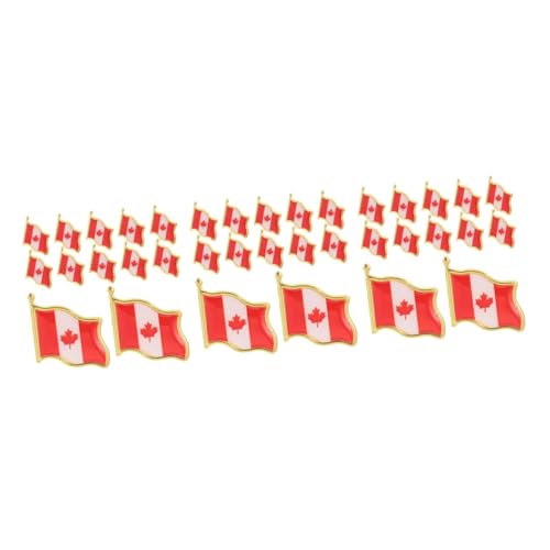Angoily 3 Sätze Flagge Brosche Anstecker Metallabzeichen Für Kleidung Für Partys Und Dekorative Anstecknadel Im Canada Design 25 Stück * 3 von Angoily
