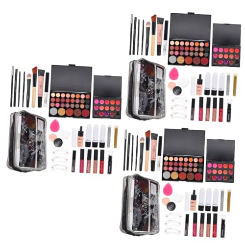 Angoily 3 Sätze Schminkset Für Damen Kosmetikartikel Professionelle Grundlage Geschenk Für Frauen Lidschatten All-in-one-make-up-kit Multi-make-up-kit Erröten Student Abs Kombination Haupt von Angoily