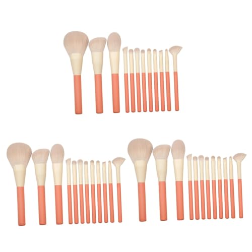 3 Sätze À 12 Stück Make-up-Pinsel-Set Gesichtsbürste Foundation-Make-up Rouge Make-up Pinsel lidschatten Make-up-Zubehör Pinsel hervorheben Markieren einstellen Kosmetika Holzgriff von Angoily