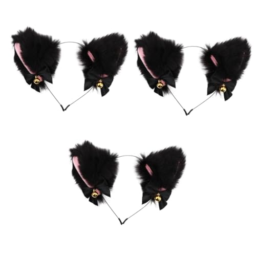 Angoily 3 Stk Katzen fuchs Plüsch ohren haarschmuck the hallow hlloween hellloween pantatonix christmas köstüme Foto Requisiten Jacke mit Hut Kopfhörer Kleine Zubehör Simulation Plüsch von Angoily