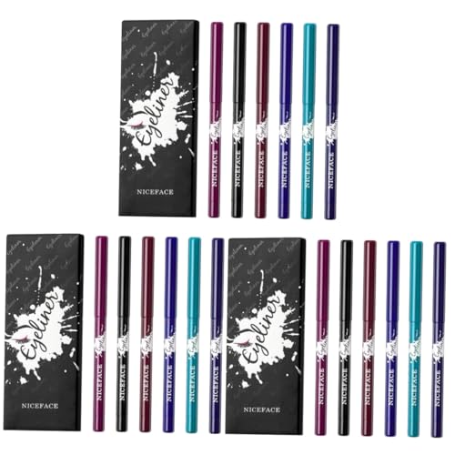 Angoily 3 Stück 6 Farbiger Eyeliner Gel-eyeliner Lila Eyliner Stift Wasserfester Augenbrauenstift Orangefarbener Eyeliner Rot Bilden Ausländische Ausgabe Plastik Lippenstift von Angoily