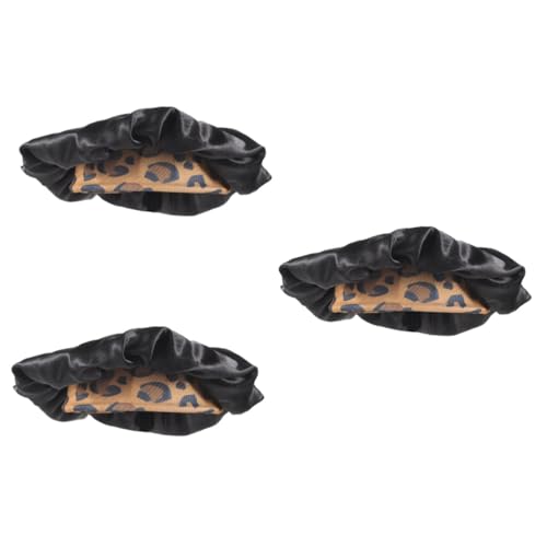 Angoily 3-teilige Elastische Schlafmütze Für Damen Bequeme Schlafkappe Haarhaube Schlafmützen Für Damen Stilvolle Polyestermütze Haarhaube Zum Schlafen von Angoily