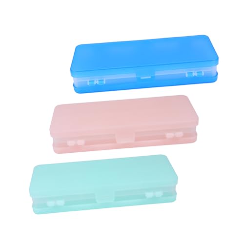 Angoily 3 Stück Doppelseitiges Federmäppchen Hochwertigem Große Kapazität Transparente Aufbewahrungsbox für Schüler und Bürobedarf zur Ordentlichen Aufbewahrung von Stiften und von Angoily