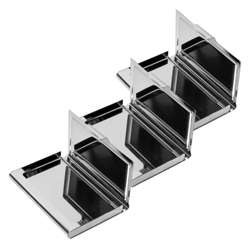 Angoily 3 Stück Edelstahl Visitenkartenetui Design Business Card Holder mit Großer Kapazität Moderner Polierter Oberfläche für Büro Reisen und Networking Leichter Kartenhalter für von Angoily