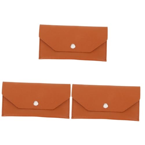 Angoily 3 Stück Portables Kartenetui aus PU Praktische Handtasche für Männer Wiederverwendbares Budget Wallet Stilvolles Kartenaufbewahrungset für Büro und Freizeit von Angoily