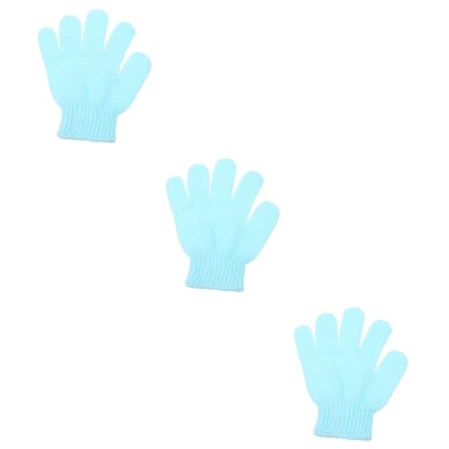 Angoily 30 Stk Fünf-finger-badehandschuhe Peeling-badehandschuhe Bade-peeling-handschuhe Duschhandschuh Schrubber Körper Für Frauen Puff Bad Luffas Gefrostet Waschlappen Fräulein Nylon von Angoily