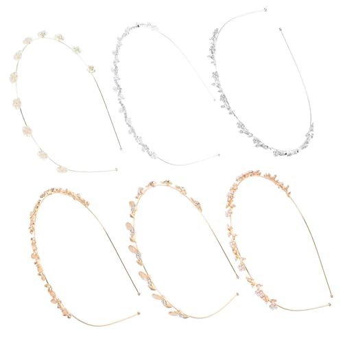 Angoily 30 Stk Strass-perlen-stirnband Haarband Aus Kristall Damen Stirnbänder Bräute Kristall Hochzeit Perlen Tiara Stirnband Hochzeit Hochzeitsbedarf Mädchen Metall Empfindlich von Angoily