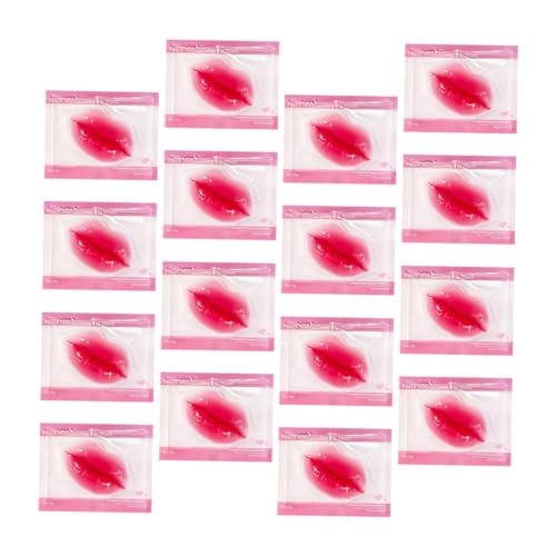 Angoily 30 Stück 1 Satz Gelee-gel-lippenmaske Feuchtigkeitsspendende Gesichtsmaske Rosa Gesichtsmaske Rosa Lippenstift Lippenpads Einfach Patch 8g Hydrolysiertes Kollagen von Angoily