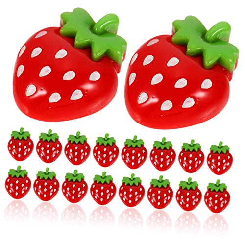 Angoily 30stücke Erdbeere Charms Schmuck Machen Aufkleber Material Harz Anhänger Für Basteln Und Diy von Angoily