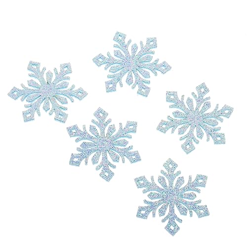 Angoily 30stücke Schneeflocke Patches Diy Haarspangen Zubehör Haarnadel Handwerk Material Für Kleidung Taschen Dekoration von Angoily