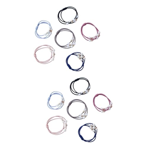 Angoily 36 Stk Haarspangen Perle Bögen Gummi Yoga Haar elastisches Armband Haarhalter für Frauen Haarbänder armschlinge Haarring Haargummi mehrschichtig Stirnband Gummiband Haarseil Kind von Angoily