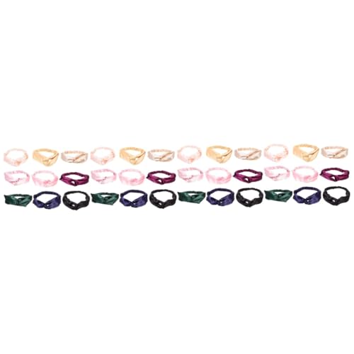 Angoily 36 Stk Stirnband aus Seidenimitat elastische Stirnbänder für Damen Haarschal aus Satin Haarband Haargummi Tiara Yoga-Stirnband Kopfschmuck für Mädchen kreuzen Tuch von Angoily