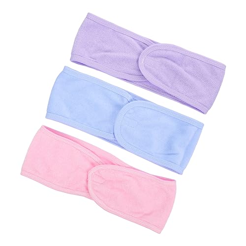 Angoily 3St Stirnband schminke deckendes make up yogadecke colours Gesicht waschen raufaserfarbe yogaring trip bilden Schweißband Taschentuch Kopfbedeckung Fitness Haartuch Baumwollfaser von Angoily