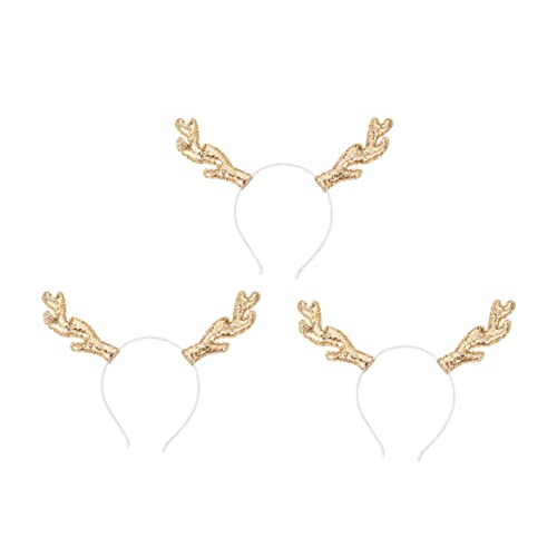 Angoily 3St Weihnachtsgeweih Stirnband Weihnachtshaarbänder dekoratives Haarband haarspange weihnachten weihnachtshaarspangen weihnachtsdeko Tiara dekoratives Stirnband Pu von Angoily