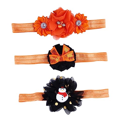 Angoily 3St Weihnachtsstirnband für Kinder halloween haarschmuck kinder halloween kostüm haarreif Urlaubshaarschleifen für Mädchen Elastische Haarschleifenbänder Tiara von Angoily