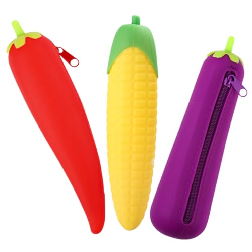 Angoily 3stücke Bleistifthalter Mit Reißverschluss Tragbare Bleistifttasche Für Haushalt Multifunktionale Stiftaufbewahrungstasche Mit Großem Fassungsvermögen Für Schreibwaren von Angoily