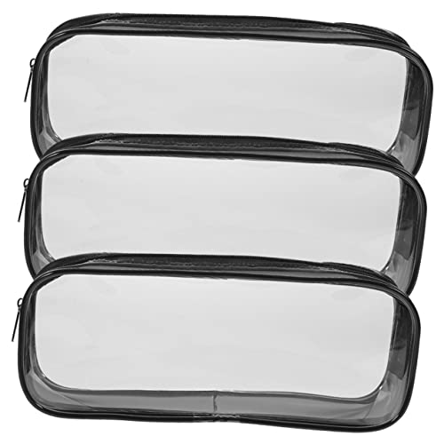 Angoily 3stücke Federmäppchen Mit Reißverschluss Transparent Für Schreibwaren Stiftebeutel Groß Mit Reißverschluss Federmäppchen Für Schule Und Büro Stiftebeutel Mit Groß Für von Angoily