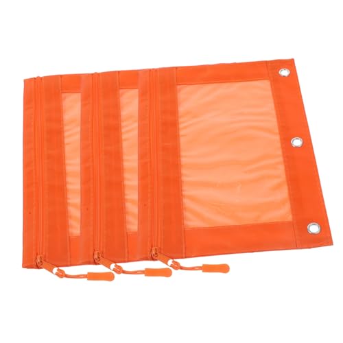 Angoily 3Stücke Transparente Bleistiftbeutel mit Reißverschluss Große Kapazität Langlebig zur Organisation von Dokumenten und Stiften Geeignet für Büro und Schule von Angoily