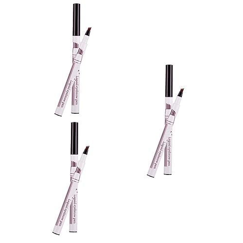 Angoily 3stücke Vierzack Augenbrauenstift Schweißfest Schnell Trocknend Für Präzise Und Natürliche Augenbrauen Dunkelgrau von Angoily