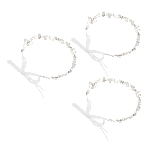 Angoily 3St Hochzeitskopfschmuck Stirnbänder mit Strass Kopfschmuck der Braut Haarband hair-band Haarschmuck Stirnband braut kopfschmuck Haarstirnbänder für Damen Mädchen von Angoily